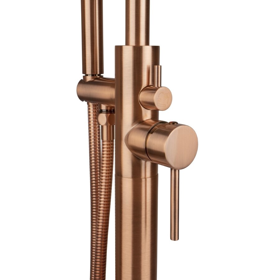 Vrijstaande Badkraan Aqua Splash Colorato 1 Hendel 111 Cm Geborsteld Koper