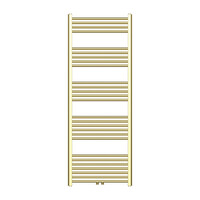Handdoek Radiator BWS Cory 160x60 cm 557 Watt Midden en Zijaansluiting Geborsteld Messing Goud