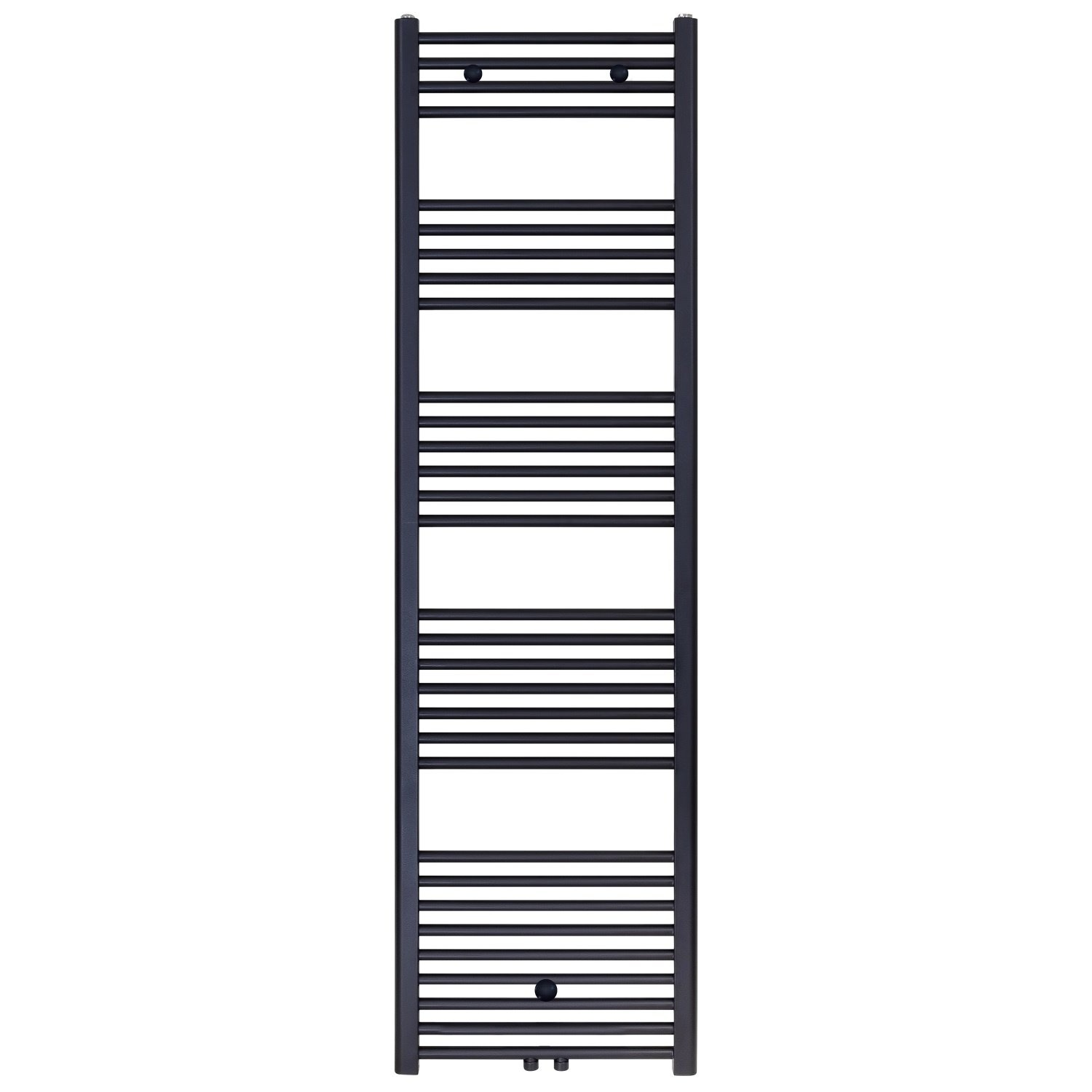Designradiator Nile Gobi 180x50 cm Geborsteld Mat Zwart Midden-Onderaansluiting Boss & Wessing