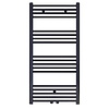 Designradiator Nile Gobi 110x60cm Geborsteld Mat Zwart midden-onderaansluiting