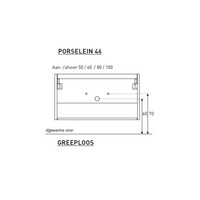 Badkamermeubel BWS Pepper Wastafel Porselein Incl Spiegelkast 2 Deurs Met 1 Kraangat 80x55x46 cm Eiken