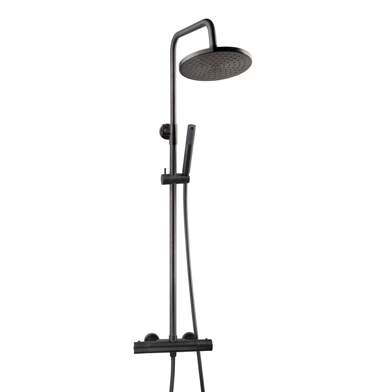Wiesbaden Opbouw Regendoucheset Caral Thermostatische Mengkraan Gunmetal PVD Coating