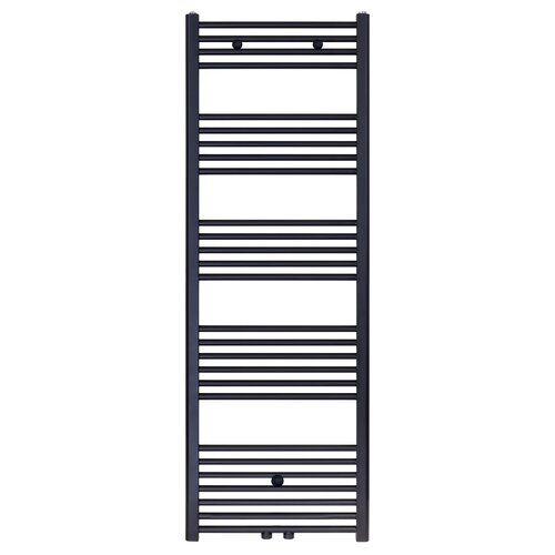 Designradiator Nile Gobi 160x60 cm Geborsteld Mat Zwart midden-onderaansluiting 