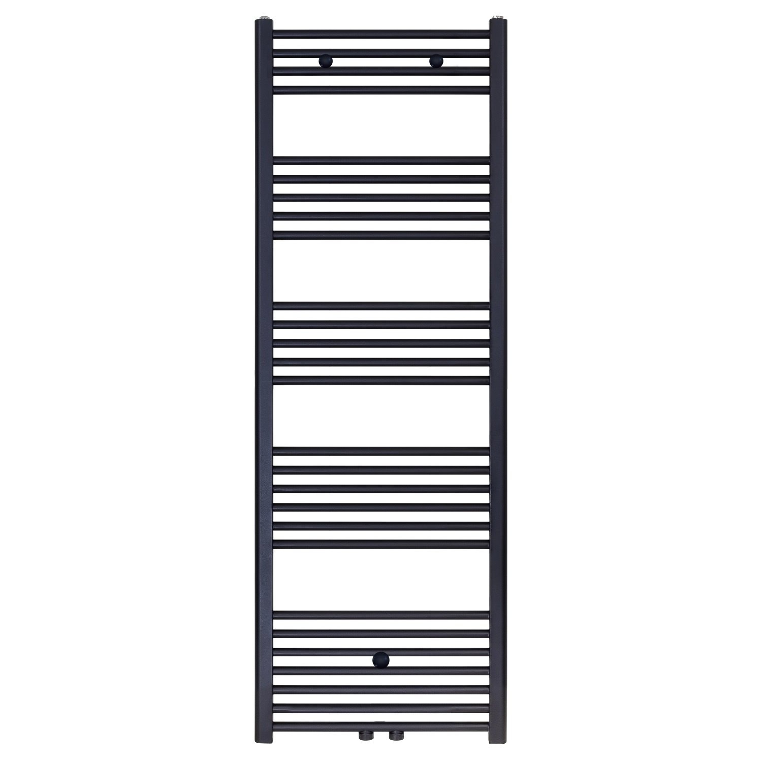 Designradiator Nile Gobi 160x60 cm Geborsteld Mat Zwart midden-onderaansluiting Boss & Wessing