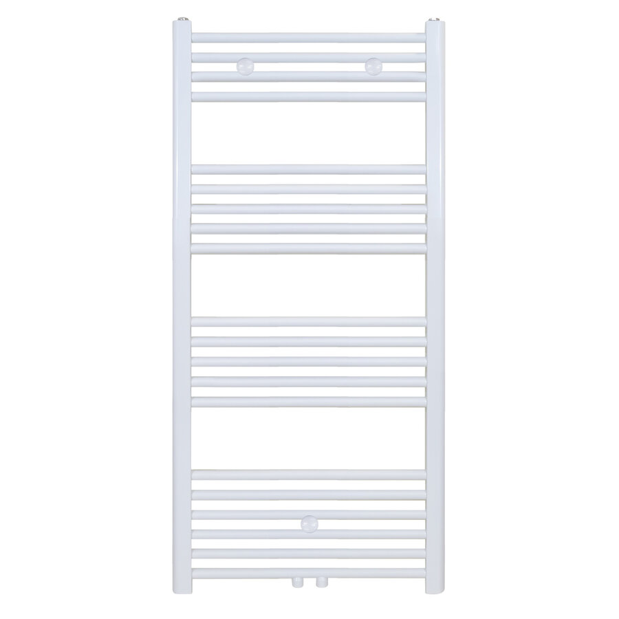 Designradiator Nile Gobi 120x40cm 458W Wit (Midden/zij-ansluiting)