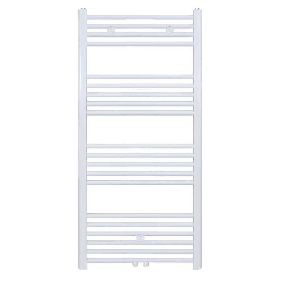 Designradiator Nile Gobi 120x40cm 458W Wit (Midden/zij-ansluiting)