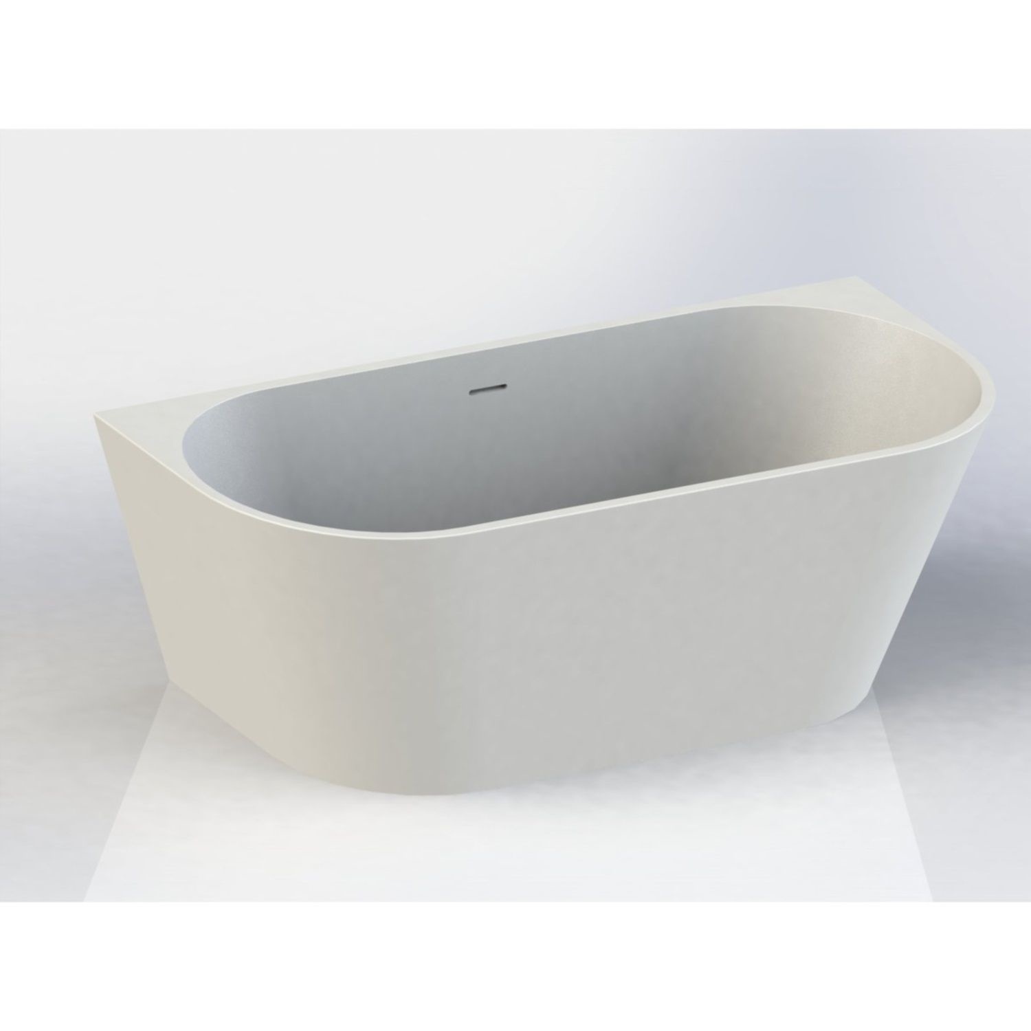 Half Vrijstaand Bad Arcqua Pinto Back To Wall 180x80x57 cm Glans Wit Arcqua