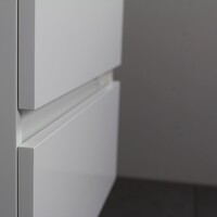 Badkamermeubel BWS Pepper Wastafel Porselein Incl Spiegelkast Met Kraangat 60x55x46 cm Wit