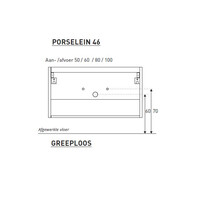 Badkamermeubel BWS Pepper Wastafel Porselein Incl Spiegelkast Met Kraangat 60x55x46 cm Wit