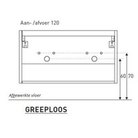 Badkamermeubel Boss & Wessing Pepper Wastafel Porselein Twee Kraangaten Incl Spiegel 120x55x46 cm Wit