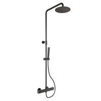 Opbouw Regendouche Set Aqua Splash Colorato Thermostatisch Hoofddouche 20 cm Rond Gunmetal