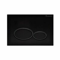 UP320 Toiletset 35 Civita Black Rimless Mat Zwart Met Mat Zwarte Drukplaat