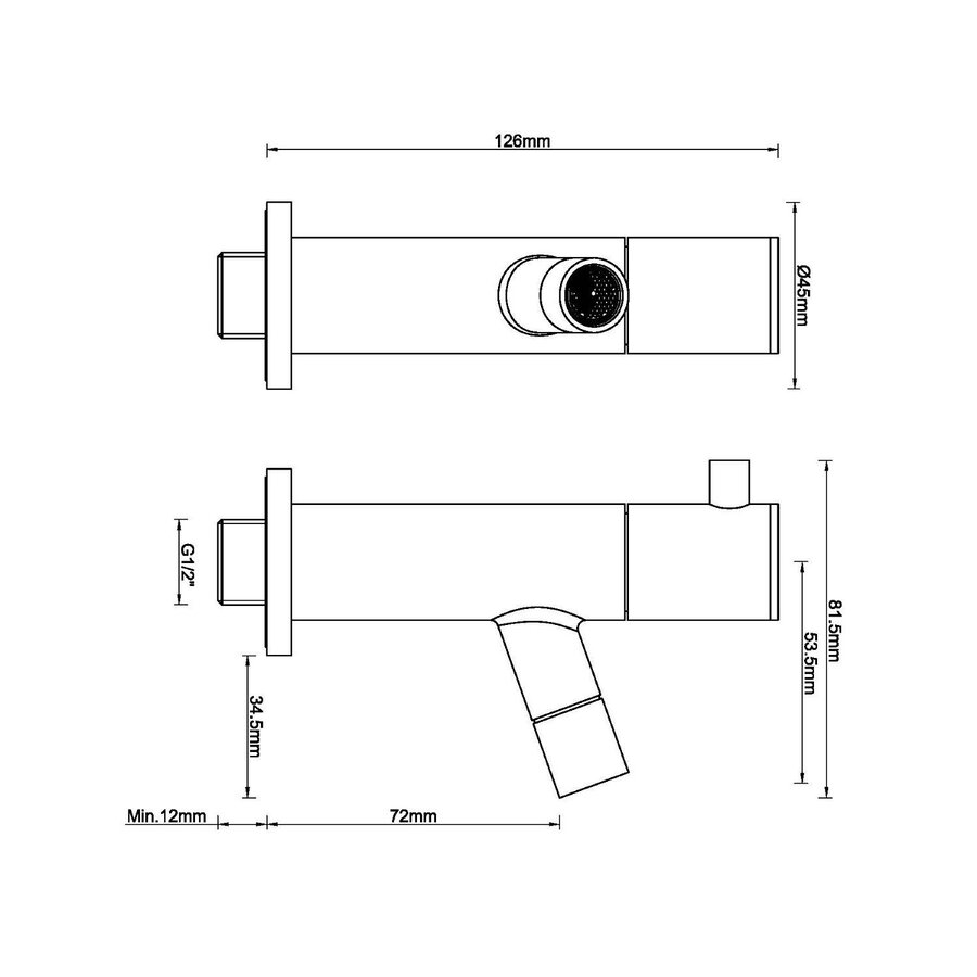 Fonteinkraan Wiesbaden Amador Inbouw 1/2 Messing Geborsteld Koper