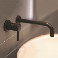 Wastafelmengkraan Luca Sanitair Bongio Inbouw 16cm Uitloop Mat Zwart