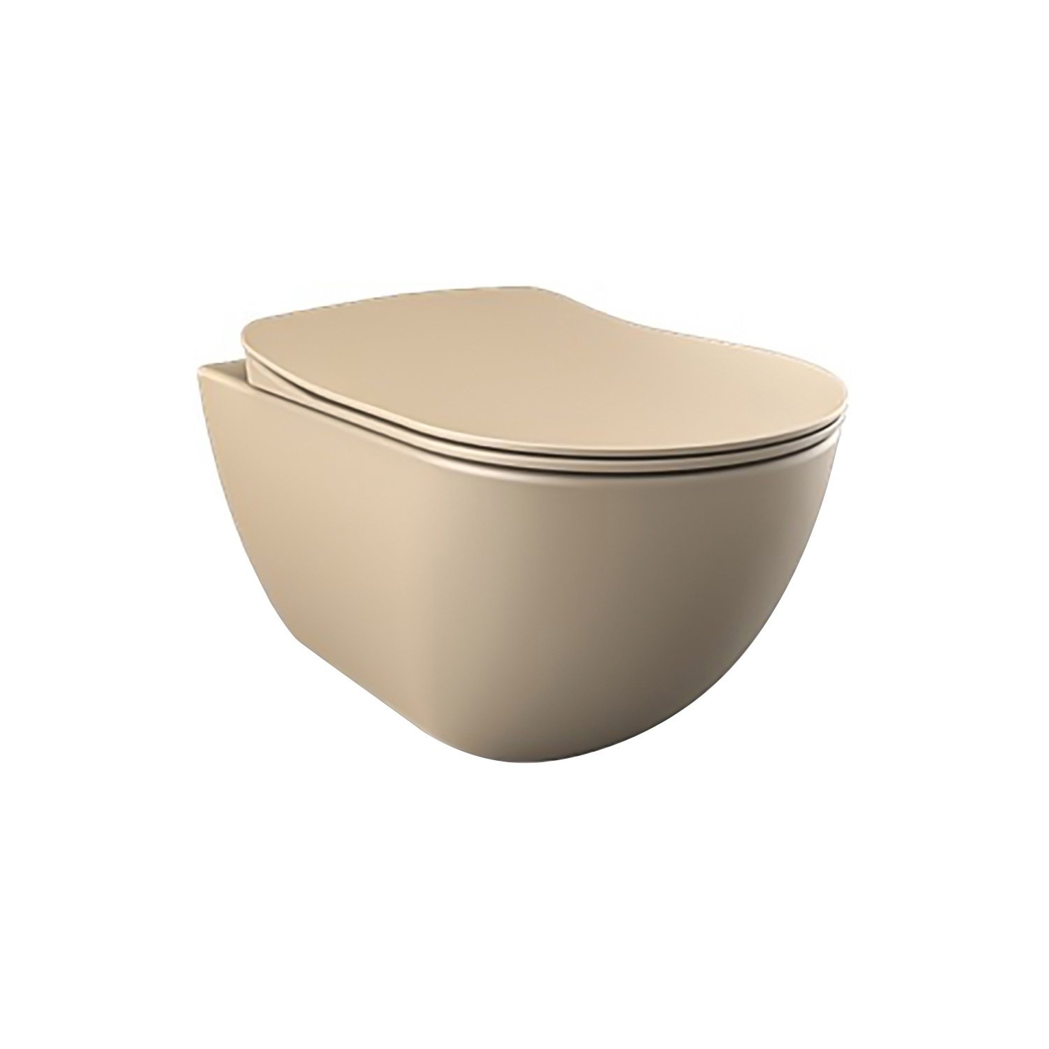 Wandcloset Creavit Freedom Randloos Met Bidet Mat Cappuccino Creavit