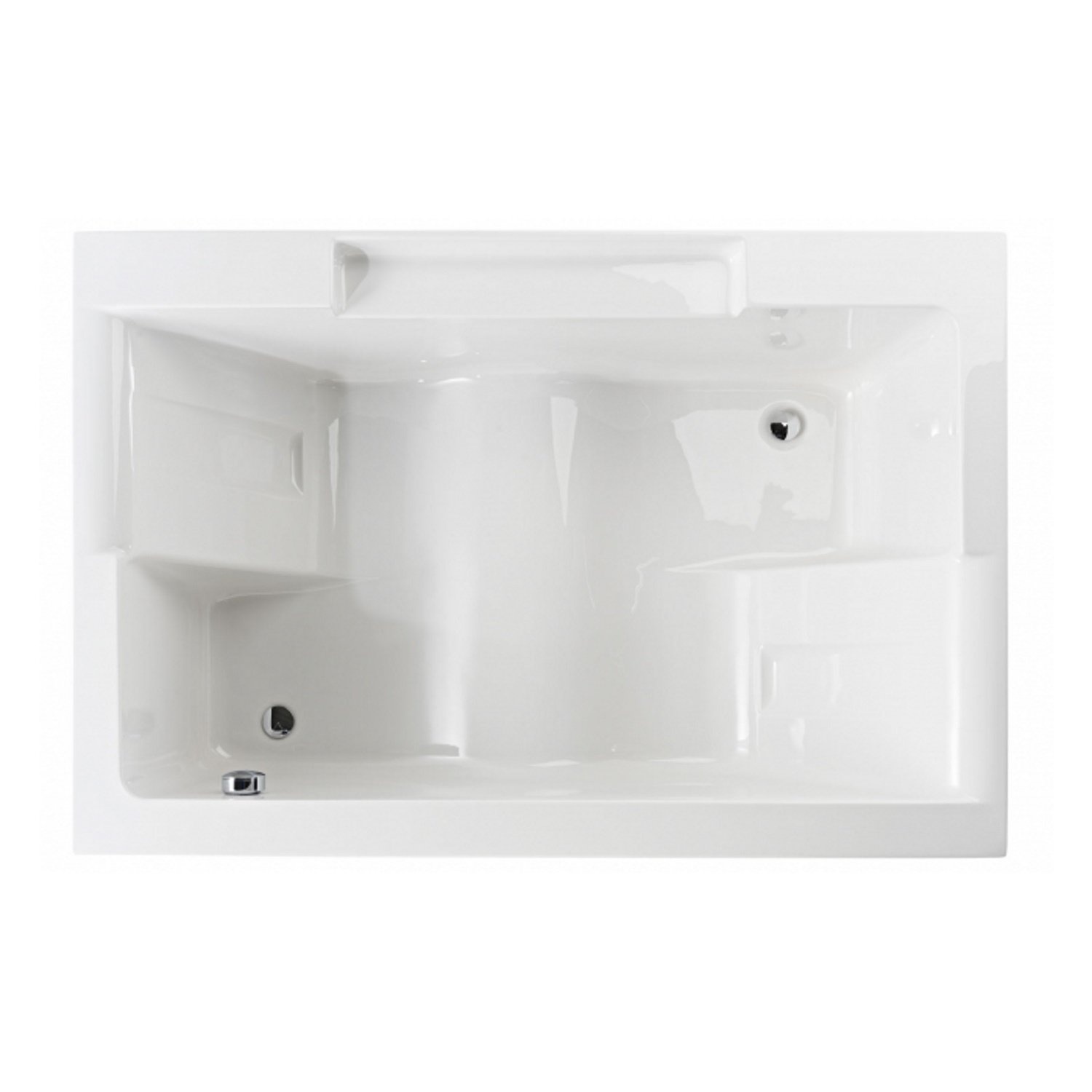 Ligbad Sanindusa Twospace 180x120 cm Tweepersoons Glans Wit Sanindusa