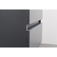 Badkamermeubel BWS Pepper Wastafel Acryl Incl Spiegelkast 2 Deurs Met 1 Kraangat 100x55x46 cm Antraciet