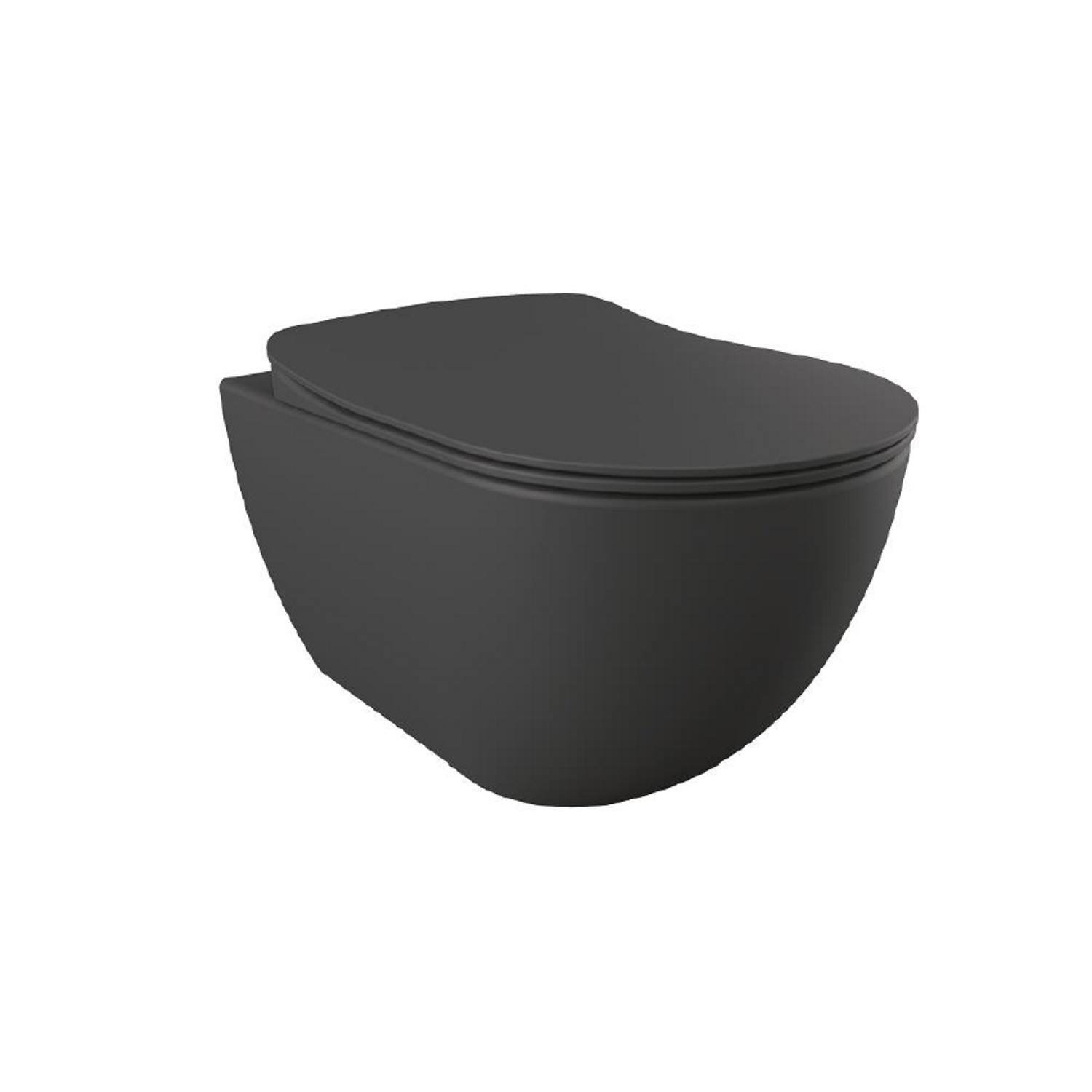 Wandcloset Creavit Freedom Randloos Met Bidet Mat Antraciet Aquasplash