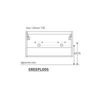 Badkamermeubel BWS Pepper Wastafel Porselein 2 Kraangaten Spiegelkast 120x55x46 cm Eiken