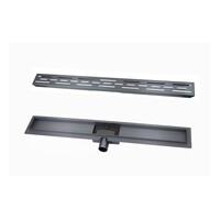 BWS Douchegoot Flens Met Uitneembare Haarfilter 90x7x6.7 cm Gunmetal