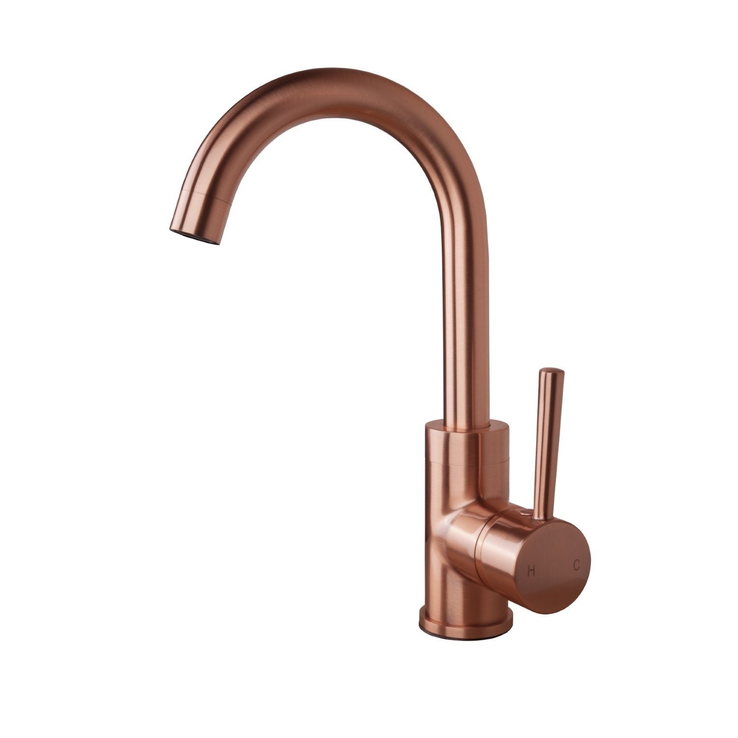 Wastafelmengkraan Aqua Splash Aloni Ensy Gebogen Uitloop Geborsteld Koper Aqua Splash