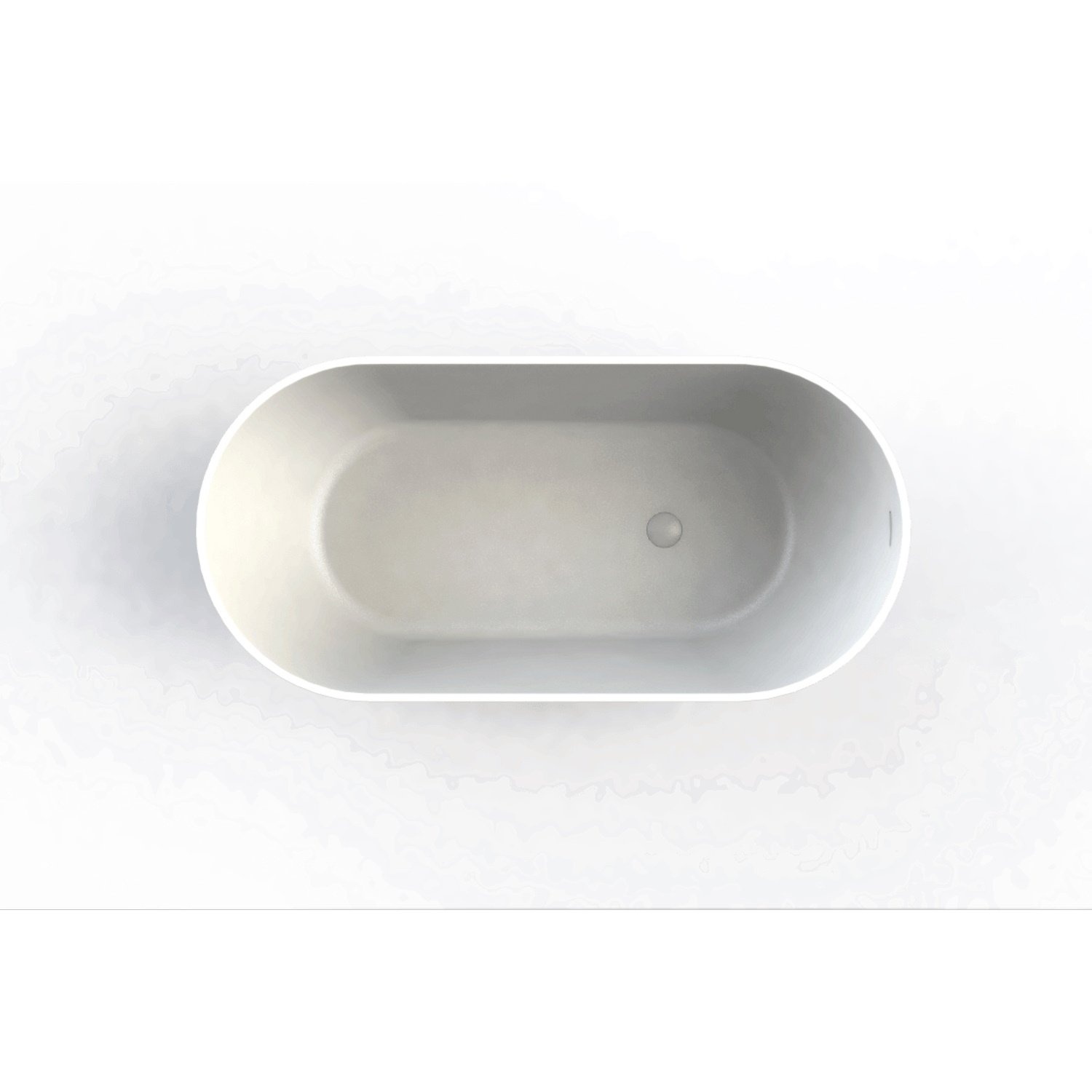 Vrijstaand Bad Arcqua Cusco Cast Marble 155x75x55 cm Mat Wit Aquasplash