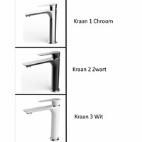 Waskompack Juno Keramiek 40x33x14.5 cm CHROOM (Keuze uit 3 kranen)