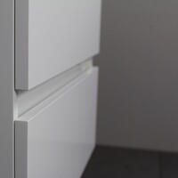 Badkamermeubel BWS Pepper Wastafel Acryl Incl Spiegelkast 2 Deurs Met Kraangat 80x55x46 cm Wit