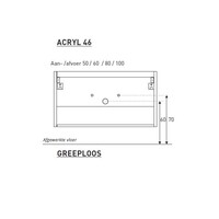 Badkamermeubel BWS Pepper Wastafel Acryl Incl Spiegelkast 2 Deurs Met Kraangat 80x55x46 cm Wit
