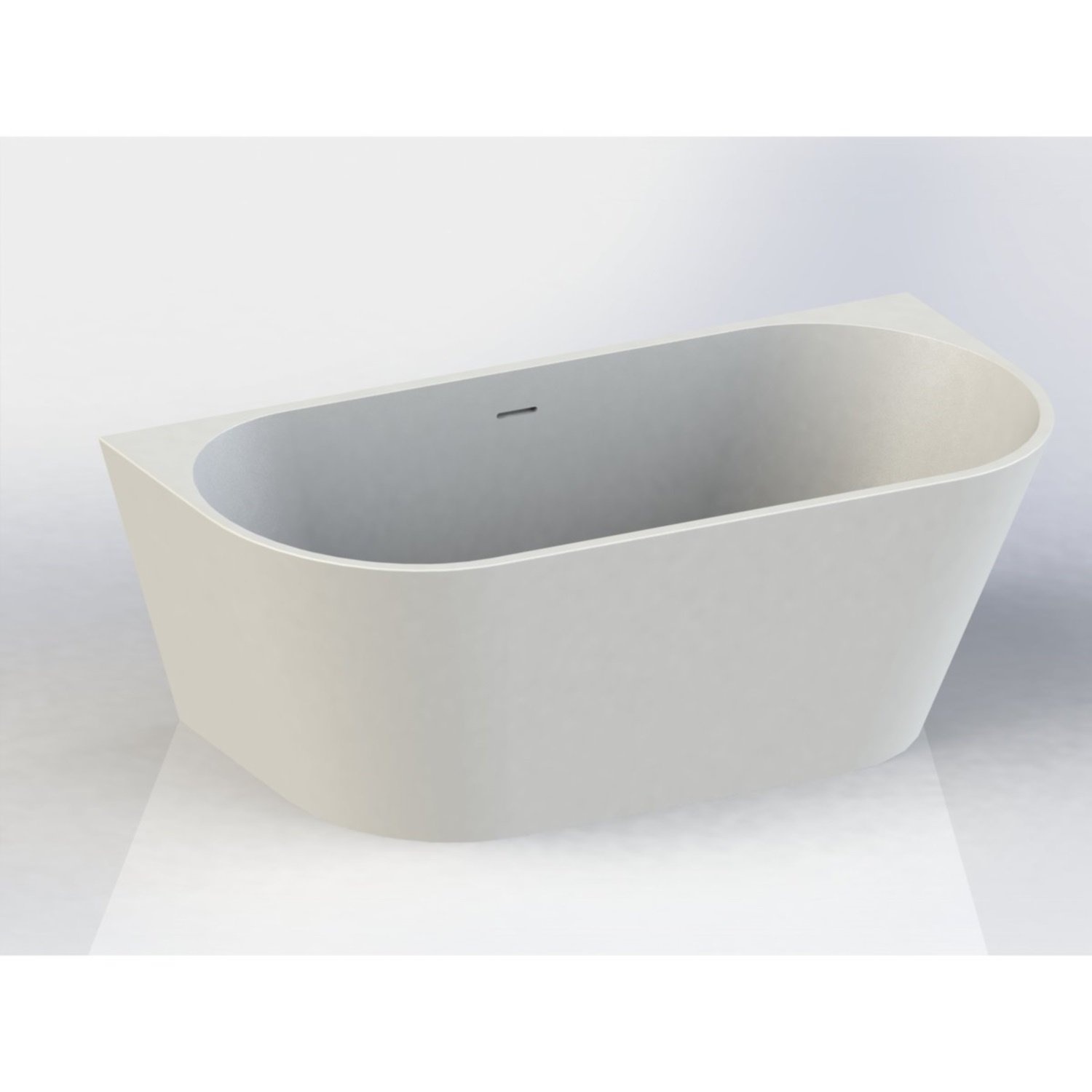 Half Vrijstaand Bad Arcqua Pinto Back To Wall 180x80x57 cm Mat Wit Arcqua