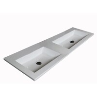 Badkamermeubel Boss & Wessing Pepper Acryl Wastafel Incl Spiegel Zonder Kraangat 120x55x46 cm Antraciet