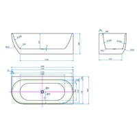 Ligbad Luca Sanitair Primo Hoekbad 180x80x60 cm Links Afgerond Wit