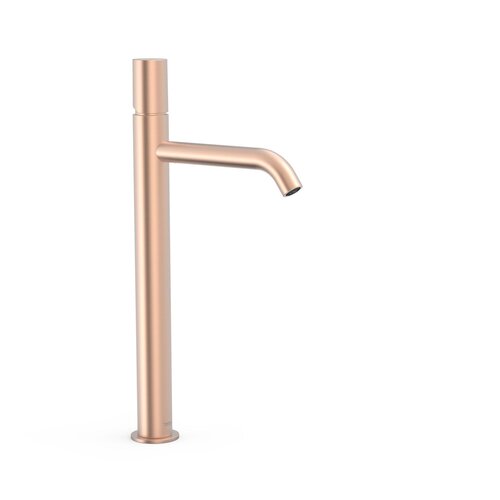 Wastafelmengkraan Tres Study Exclusive 40,5 cm 1-Knop Rond Mat Rosé Goud 