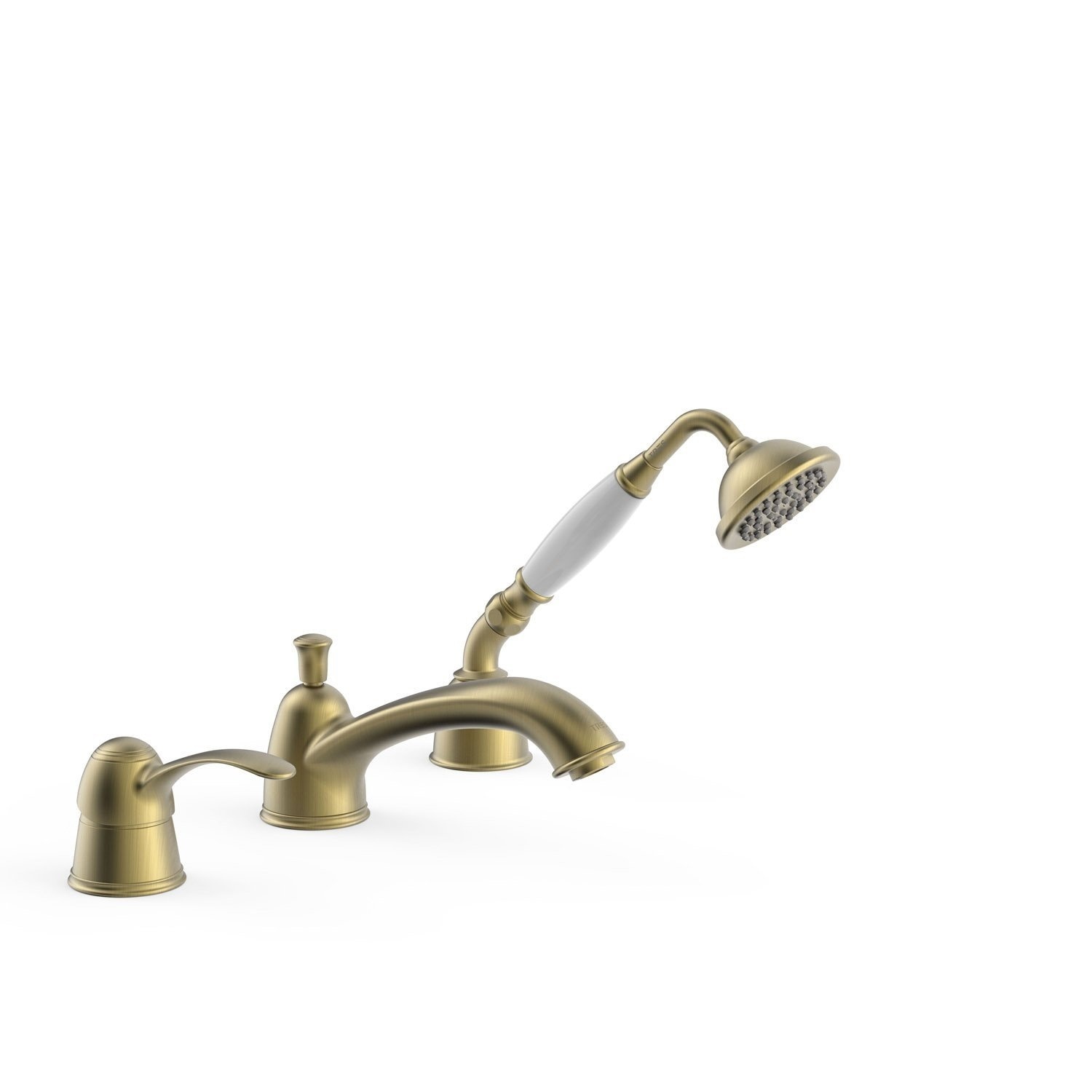 Badrandkraan Tres Clasic Mengkraan Incl. Handdouche Verouderd Messing Mat Tres
