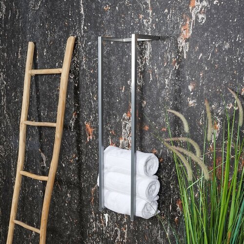 Handdoekenrek AQS Industrieel 95x25x20 cm Chroom 