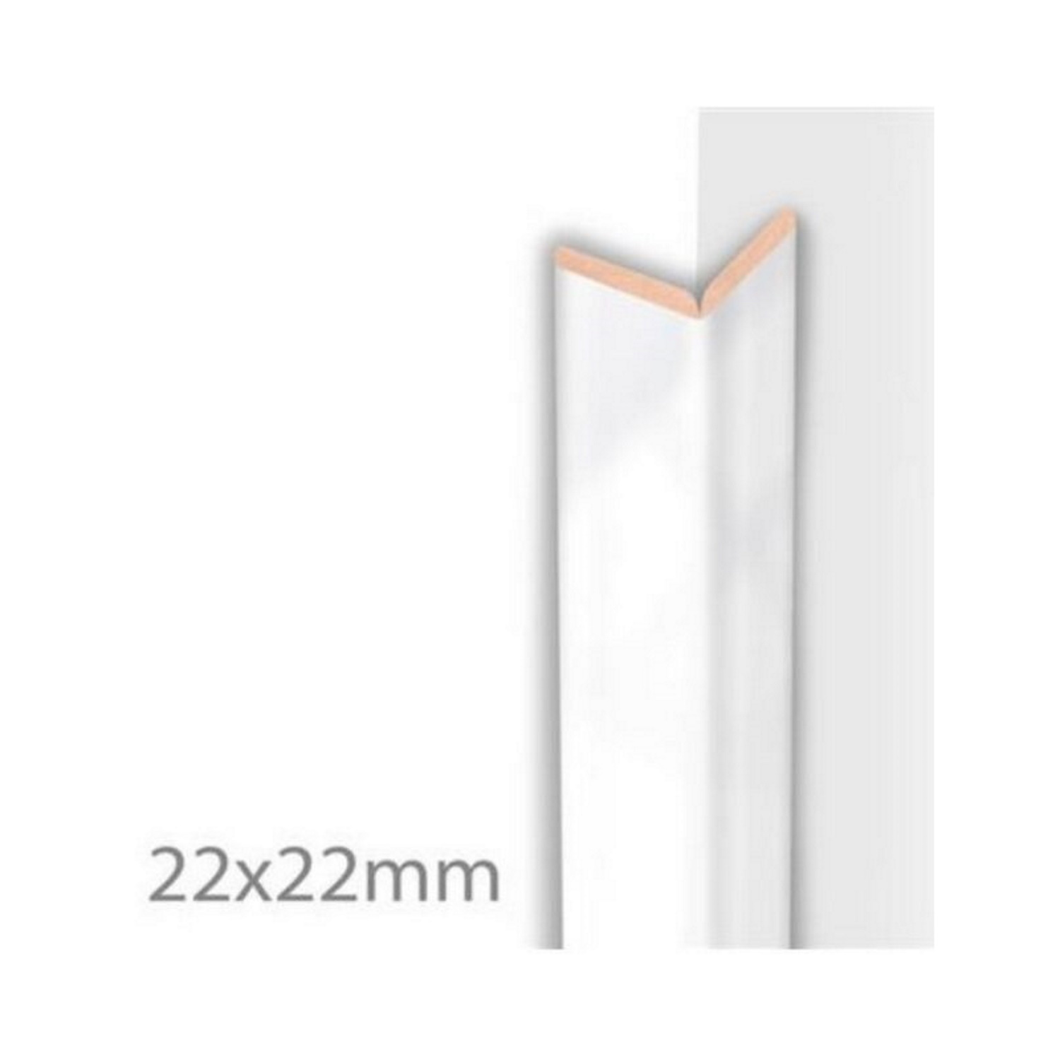 Kniklijst MDF Sanimex Mat Zwart 260 cm x 22 mm x 22 mm Sanimex