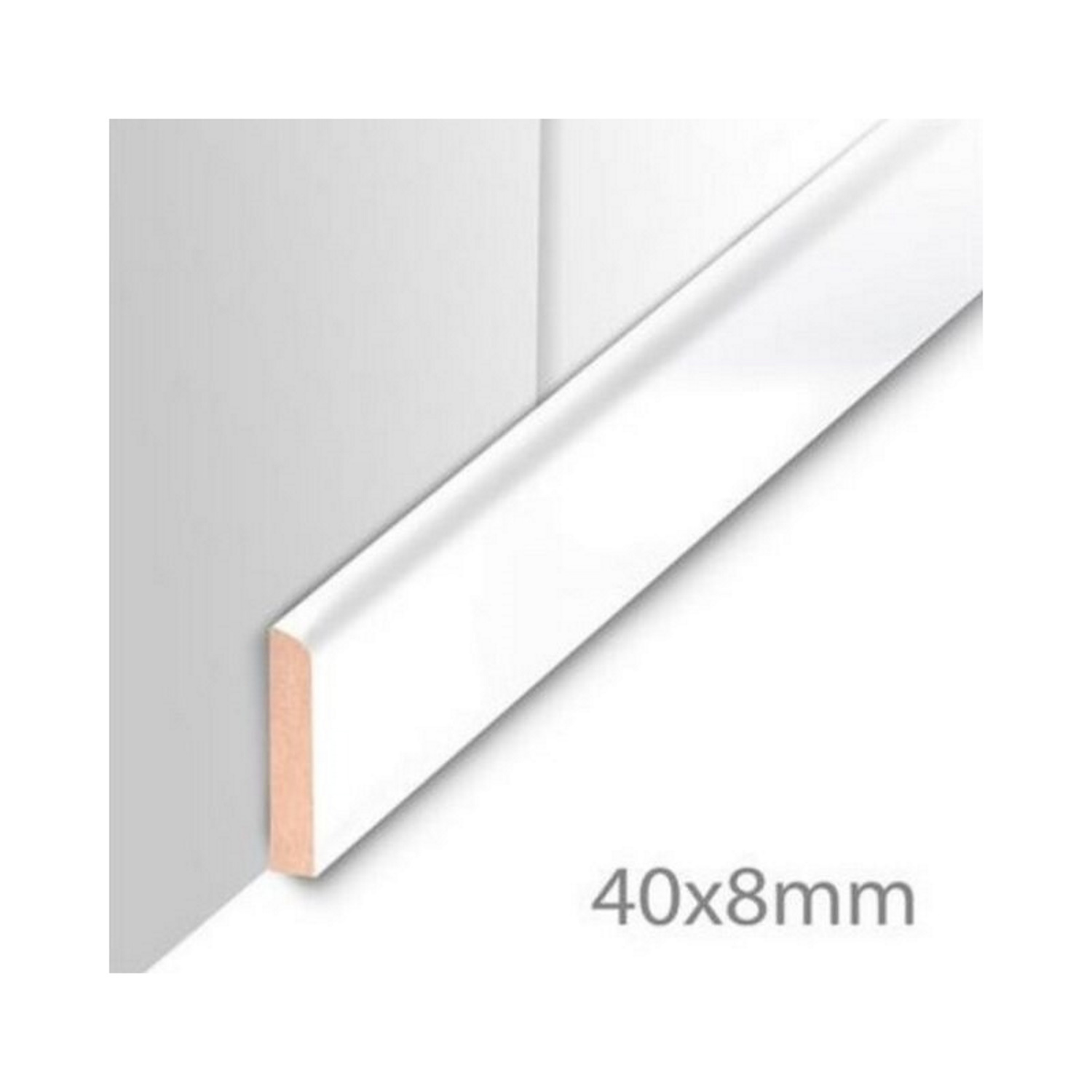 Plafondplint MDF Sanimex Mat Zwart 260 cm x 4 cm x 8 mm Sanimex
