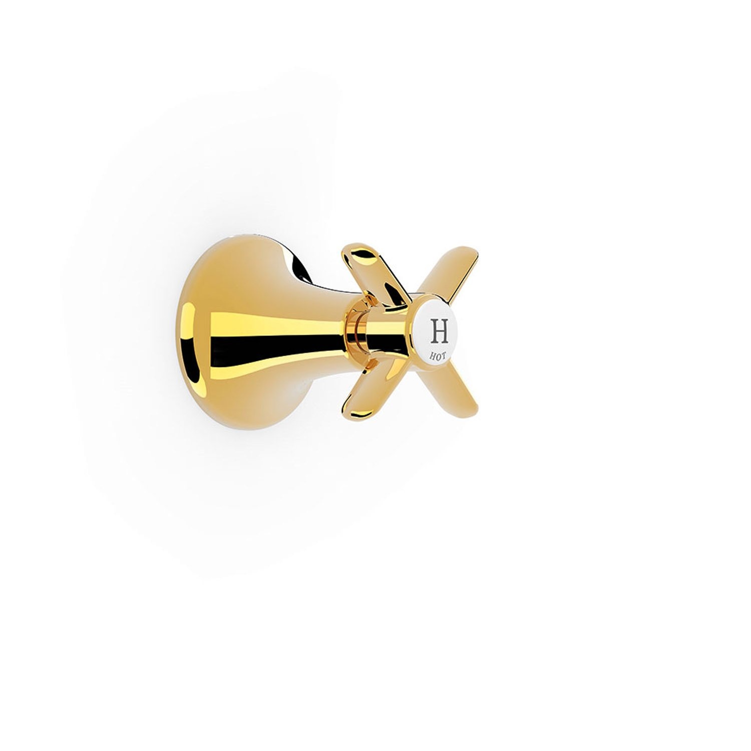 Stopkraan Tres Clasic Kruisgreep Warm Goud Tres