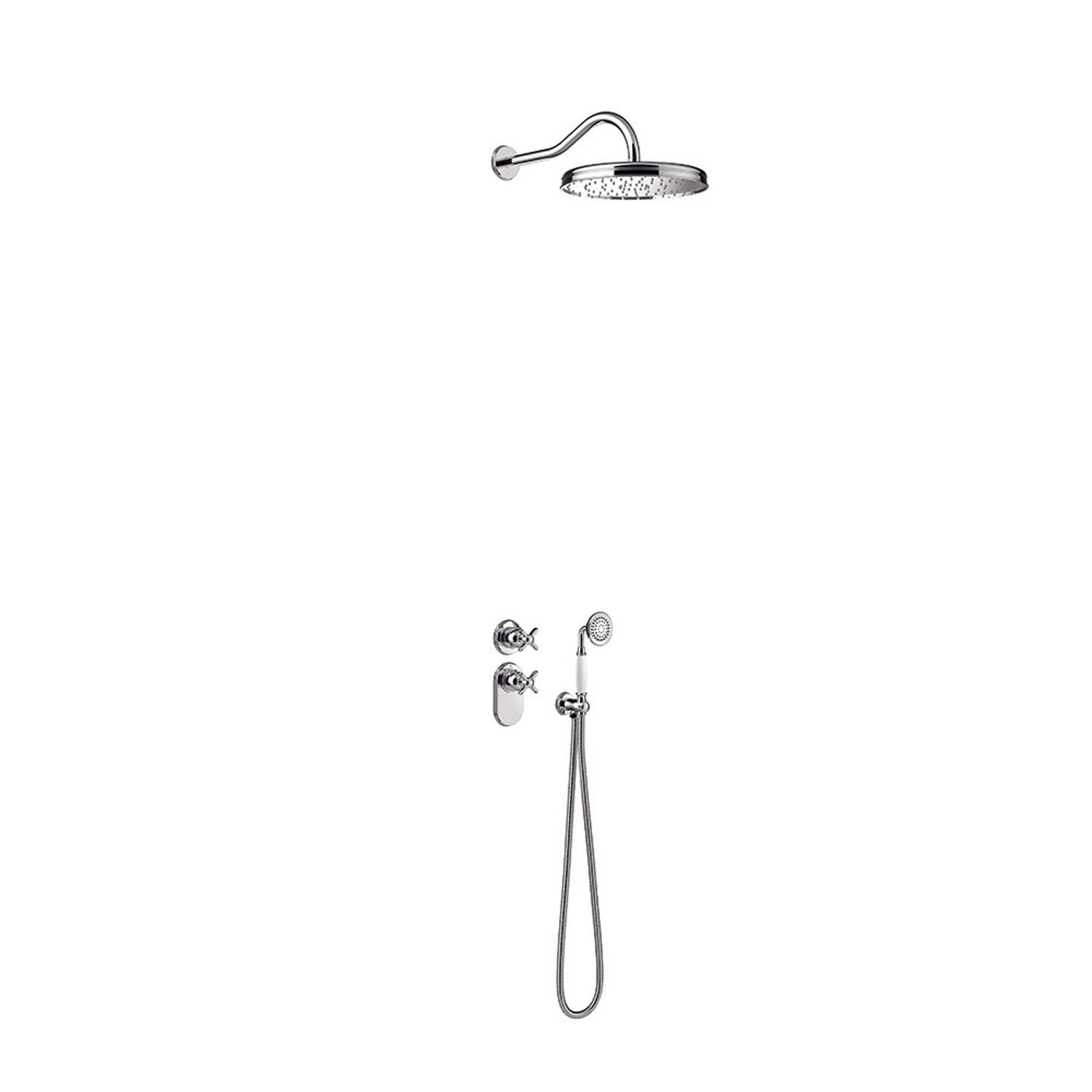 Regendoucheset Tres Clasic Thermostatische Inbouw 2-Wegs Chroom Tres