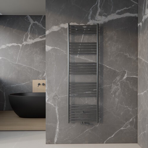 Handdoek Radiator BWS Cory 160x60 cm 557 Watt Midden en Zijaansluiting Gunmetal 