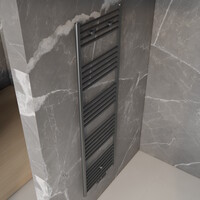 Handdoek Radiator BWS Cory 160x60 cm 557 Watt Midden en Zijaansluiting Gunmetal