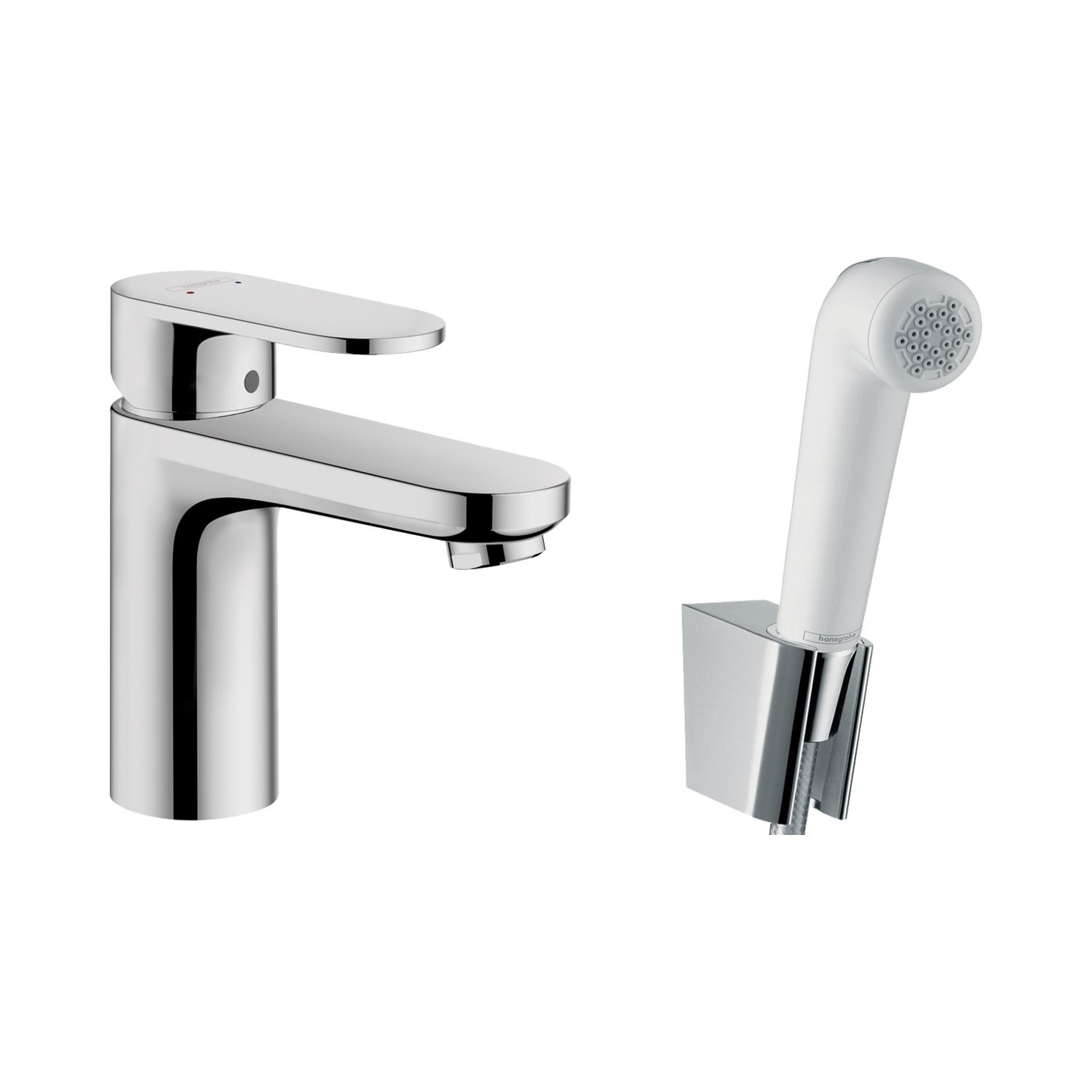 Hansgrohe Wastafelmengkraan Vernis Blend Eengreeps 100 Met Handdouche en Doucheslang 160 cm Chroom