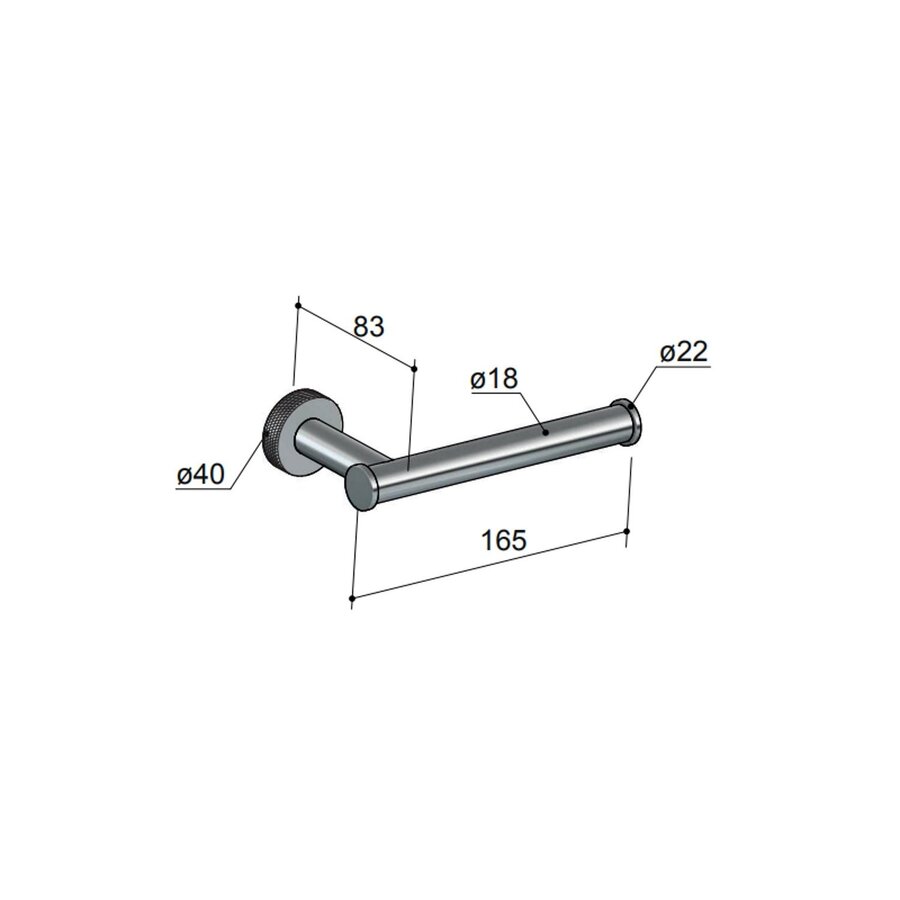 Toiletrolhouder Hotbath Cobber X Chroom