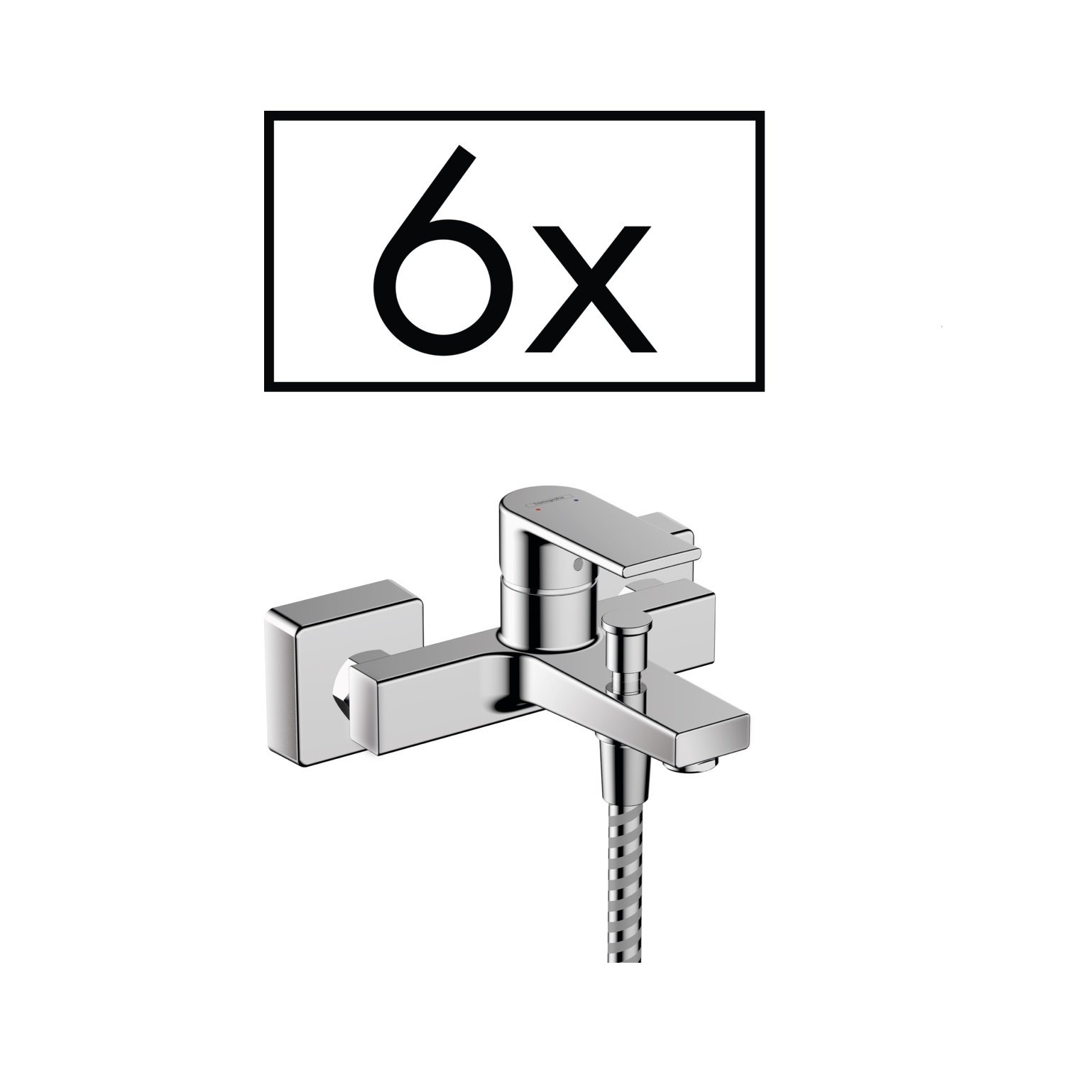 Hansgrohe Badmengkraan Opbouw Vernis Shape Eengreeps Projecten 6 stuks Chroom
