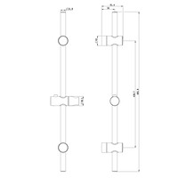 Glijstang Best Design Vita 68 cm Mat Zwart