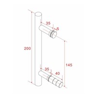 Wiesbaden losse deurgreep type 1 chroom