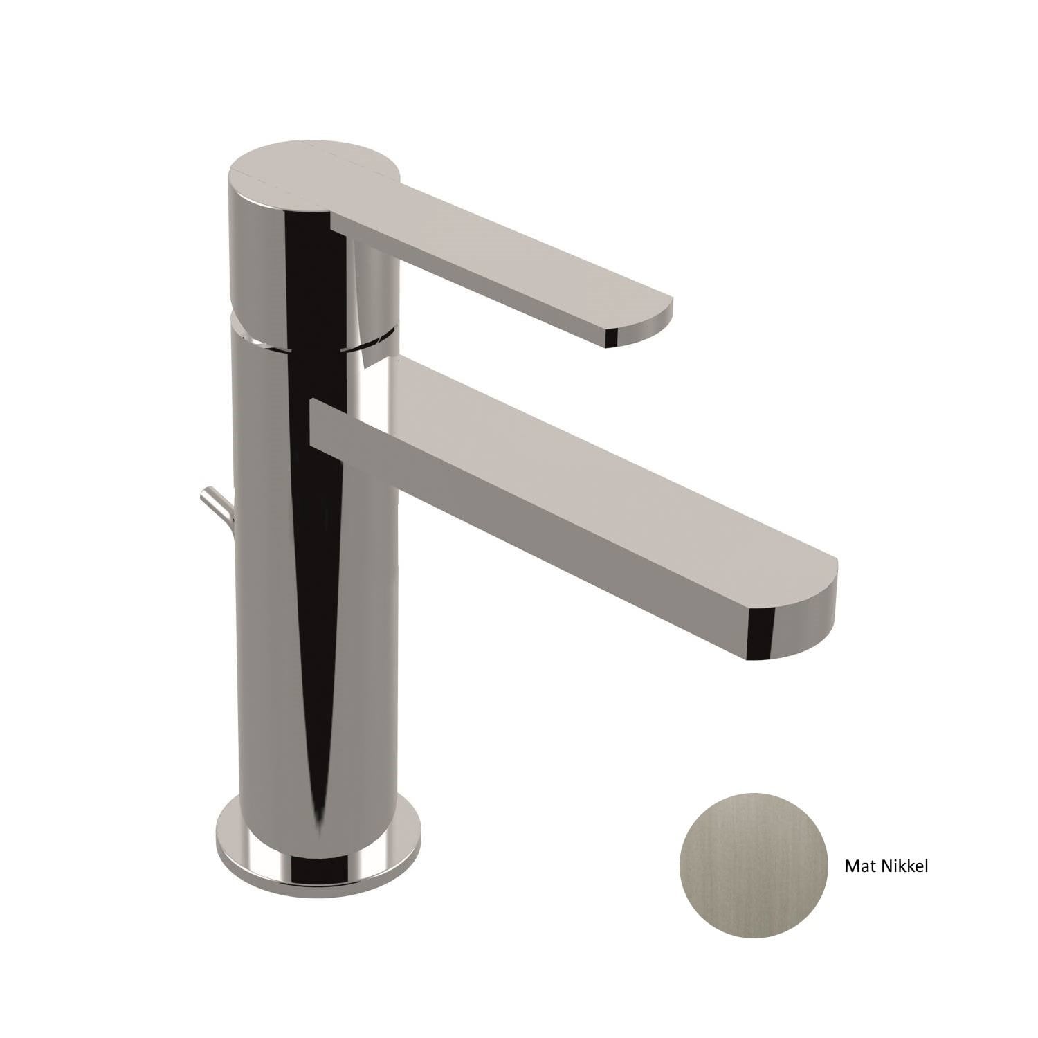Wastafelkraan Sanimex Giulini Trekwaste Luxe 16.7 cm Mat Nikkel Sanimex