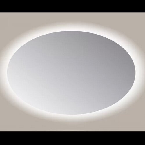 Spiegel Sanicare Q-Mirrors 120x80 cm Ovaal Met Rondom LED Cold White en Afstandsbediening incl. ophangmateriaal 