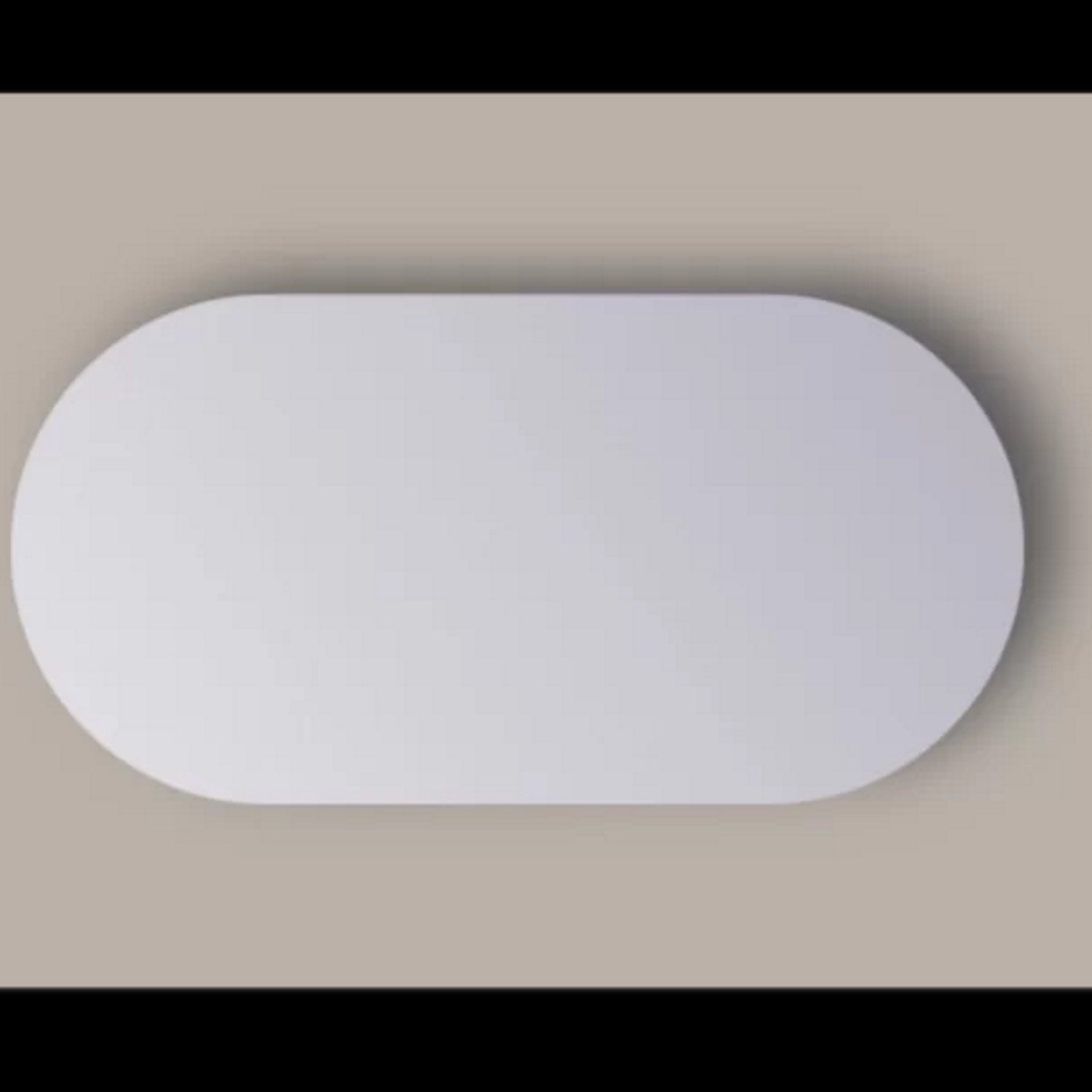 Spiegel Sanicare Q-Mirrors 100x70 cm Ovaal/Rond incl. ophangmateriaal Sanicare