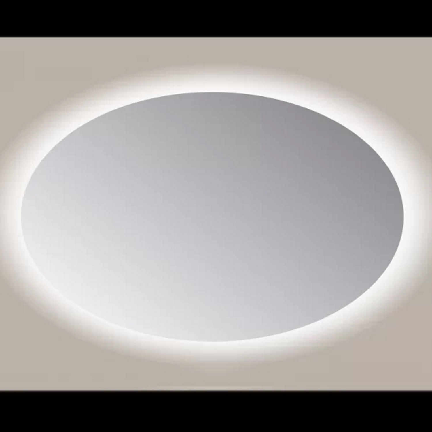 Spiegel Sanicare Q-Mirrors 70x100 cm Ovaal Met Rondom LED Warm White Verlichting en Afstandsbediening incl. ophangmateriaal Sanicare